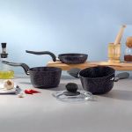Fecra Starry 4 Parça Mini Granit Tencere Seti resmi