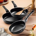 Fecra Bio Casting 3 Parça Döküm Granit Tava Seti Siyah resmi