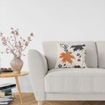 Fecra Yaprak Desenli Kırlent Kılıfı 43*43 resmi