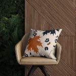 Fecra Yaprak Desenli Kırlent Kılıfı 43*43 resmi