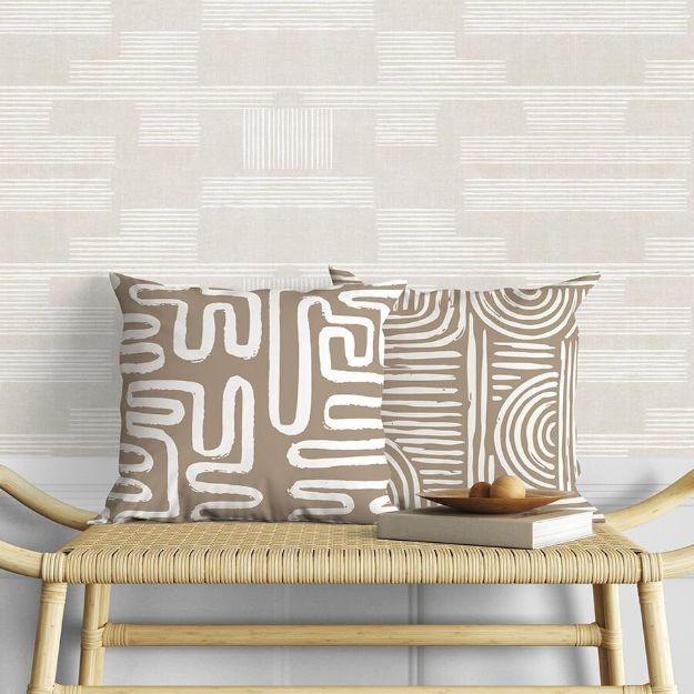 Fecra Omega Desenli Kırlent Kılıfı 43*43 2'Li resmi