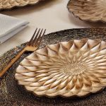 Fecra Elanor 6'lı Pasta Tabağı Seti Gold 21 Cm resmi