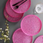 Fecra Rita 6'lı Pasta Tabağı Seti Pembe 21 Cm resmi