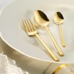 Fecra Doğa 36 Parça Gold Çatal Kaşık Bıçak Takımı resmi