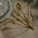 Fecra Ceyda 36 Parça Gold Çatal Kaşık Bıçak Takımı resmi