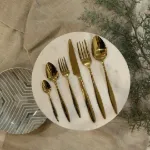Fecra Ceyda 36 Parça Gold Çatal Kaşık Bıçak Takımı resmi