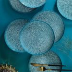 Fecra Rita 6'lı Pasta Tabağı Seti Mavi 21 Cm resmi