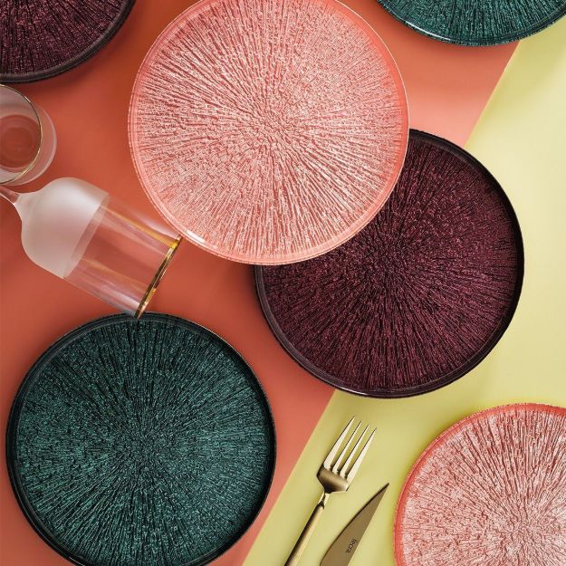 Fecra Bella 6'lı Pasta Tabağı Seti  21 Cm Asorti resmi