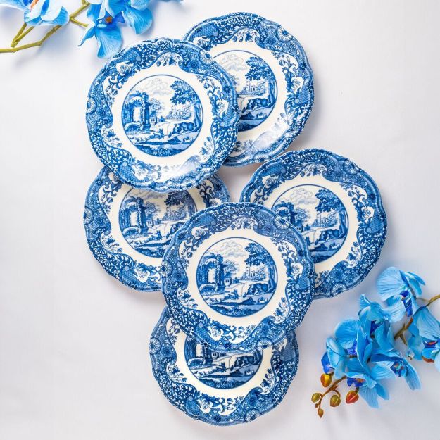 Fecra Vintage Blue 6 Parça Pasta Tabağı Seti resmi