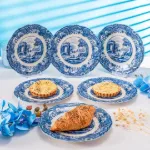 Fecra Vintage Blue 6 Parça Pasta Tabağı Seti resmi