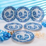 Fecra Vintage Blue 6 Parça Pasta Tabağı Seti resmi