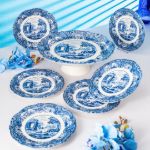 Fecra Vintage Blue  8 Parça Sunum Seti resmi