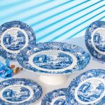 Fecra Vintage Blue  8 Parça Sunum Seti resmi