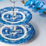 Fecra Vintage Blue 2 Katlı Kurabiyelik Seti resmi