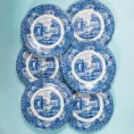 Fecra Vintage Blue 6 Parça Servis Tabağı Seti resmi