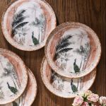 Fecra Peacock 6 Parça Pasta Tabağı Seti resmi