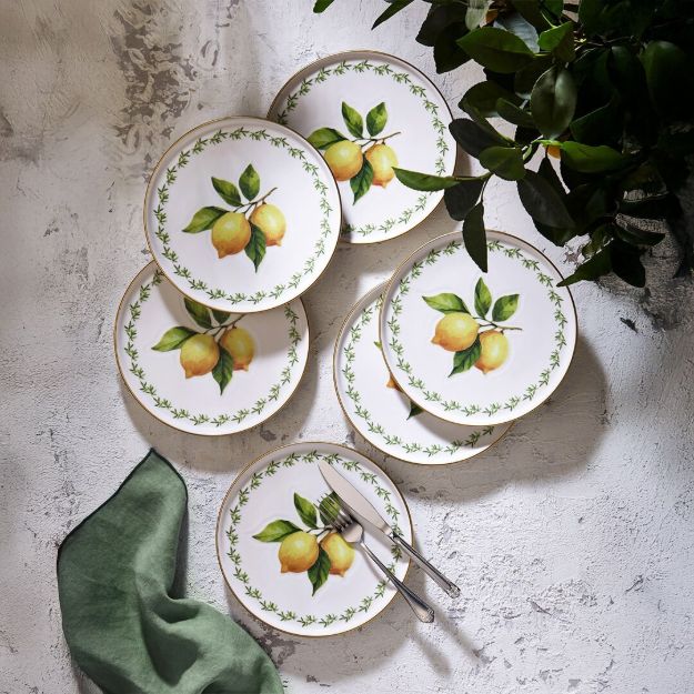 Fecra Lemone 6 Parça Pasta Tabağı Seti resmi