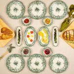 Fecra Majestic Green 14 Parça Kahvaltı Takımı resmi