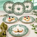 Fecra Majestic Green 6'lı Pasta Tabağı Seti resmi