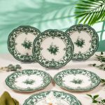 Fecra Majestic Green 6'lı Pasta Tabağı Seti resmi