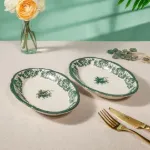 Fecra Majestic Green 2'Li Kayık Tabak resmi