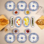 Fecra Majestic Blue 14 Parça Kahvaltı Takımı resmi