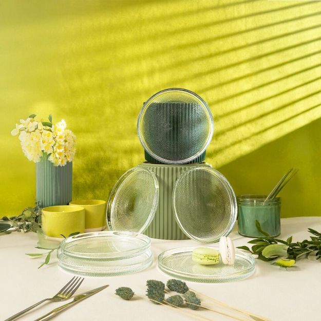 Fecra Loren 6'lı Pasta Tabağı Seti Natürel 16 Cm resmi