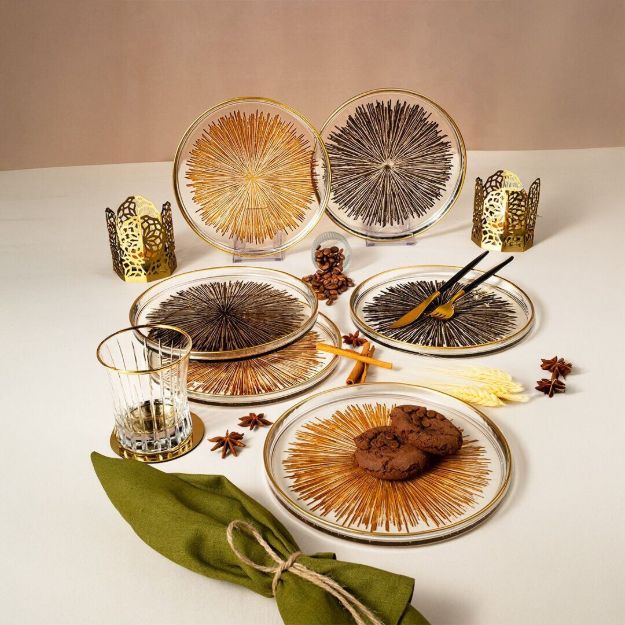 Fecra Mystic 6'lı Servis Tabağı Seti 21 cm resmi