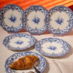 Fecra Majestic Blue 6 Parça Pasta Tabağı Seti resmi