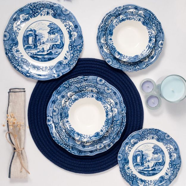 Fecra Vintage Blue 24 Parça Yemek Takımı resmi