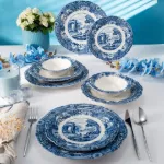 Fecra Vintage Blue 24 Parça Yemek Takımı resmi