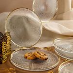 Fecra Loren 6 Parça Servis Seti 21 cm Gold Fileli resmi