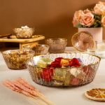 Fecra Fladen 7 Parça Kase Seti Kahve Gold Fileli resmi