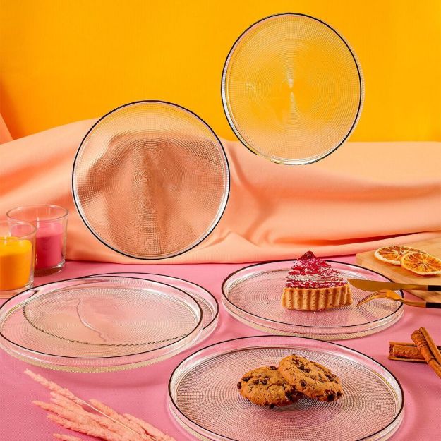 Fecra Loren 6 Parça Servis Seti 21 cm Siyah Fileli resmi