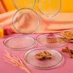 Fecra Loren 6 Parça Servis Seti 21 cm Siyah Fileli resmi