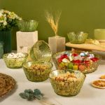 Fecra Fladen 7 Parça Kase Seti Yeşil Gold Fileli resmi