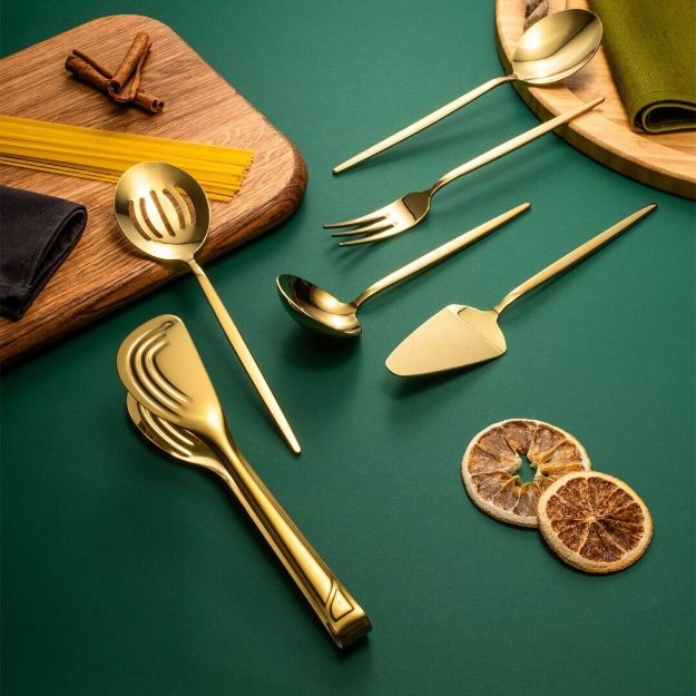 Fecra Luxe Gold 6 Parça Servis Set resmi