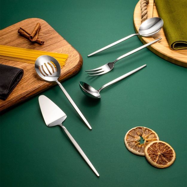 Fecra Pure 5 Parça Servis Seti Sade resmi